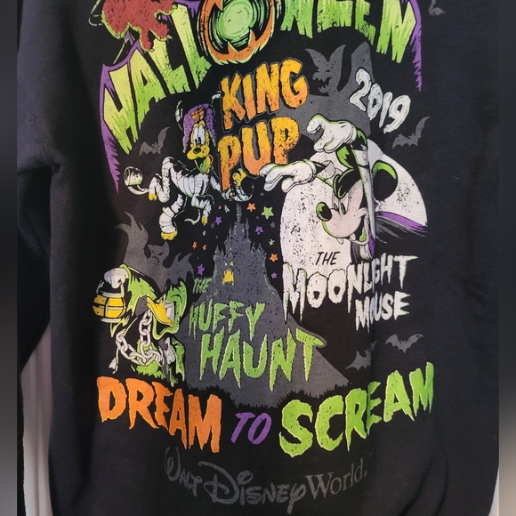 DISNEY Halloween 2019 Black Hooded Zip Up Size M - Picture 6 of 11